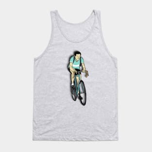 Cycling Legends: Fausto Coppi (Bianchi Team jersey) Tank Top